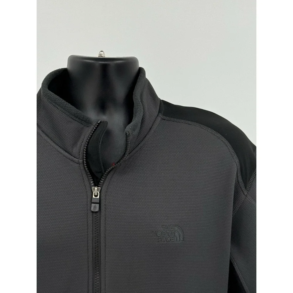 The North Face‎ TKA Stealth Full Zip Fleece Jacket Black & Grey Men's Size XL